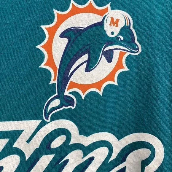 Miami Dolphins NFL Team Apparel Long Sleeve Shirt 2XL Teal Orange Football Fan - Picture 10 of 13